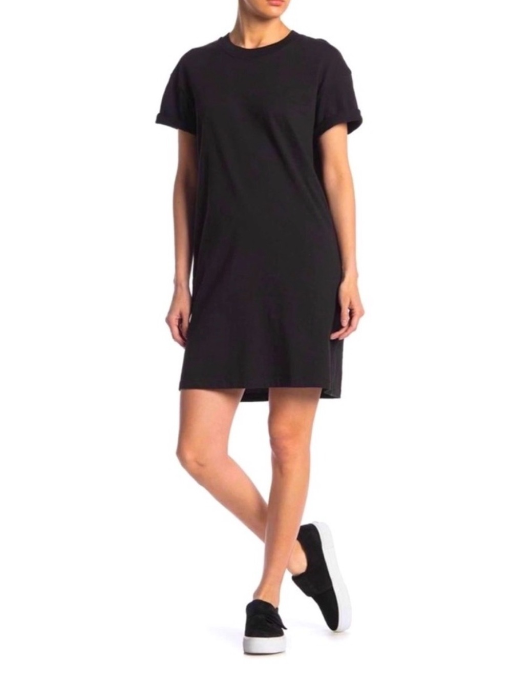 Madewell Black Short-Sleeve T-Shirt Dress